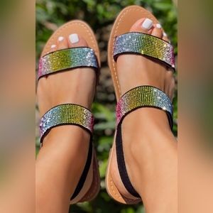 Rainbow Bling Sandals